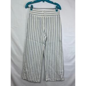 Elegant Striped Straight Leg Women's Pants
